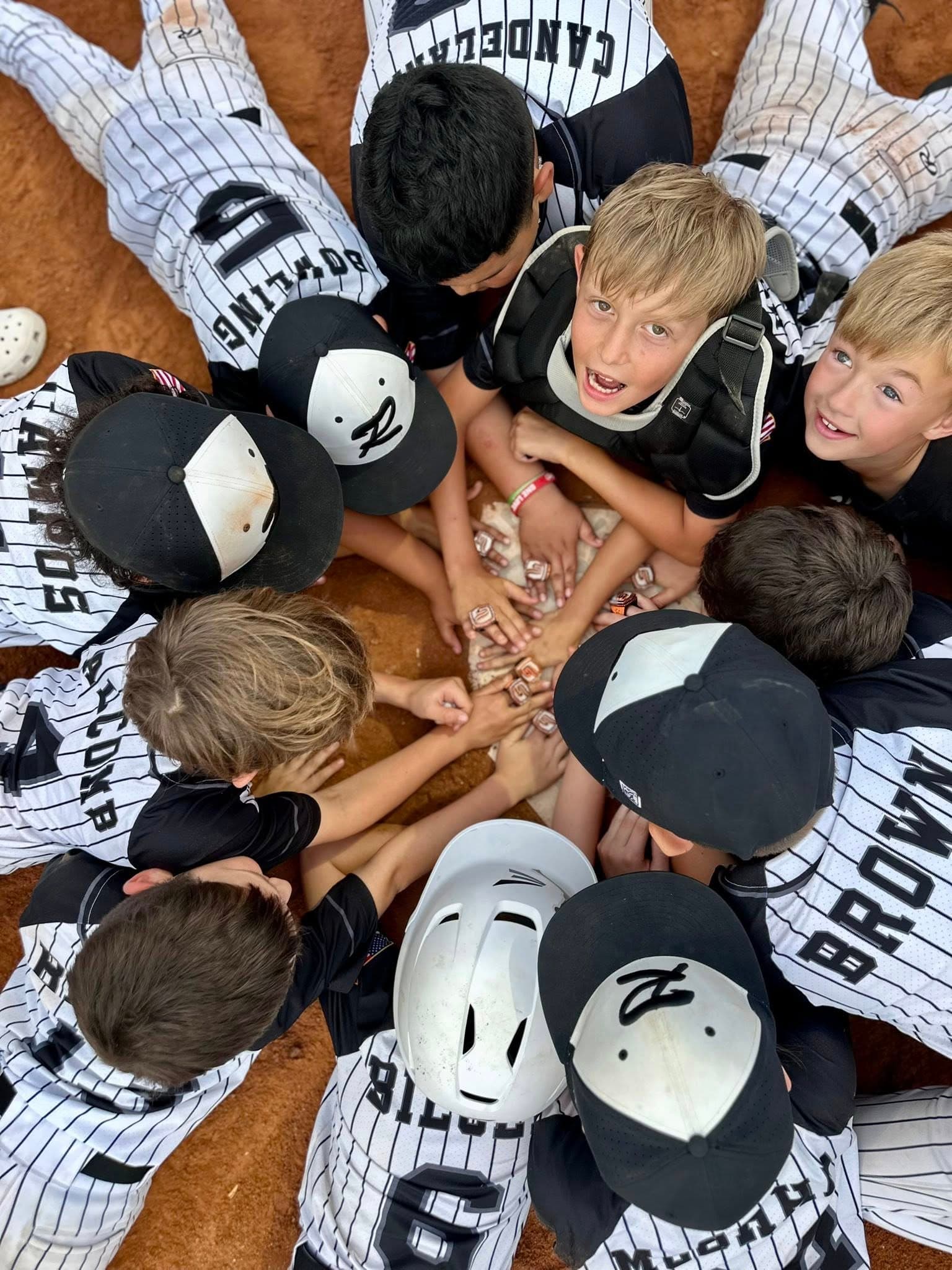Championship rings on home plate